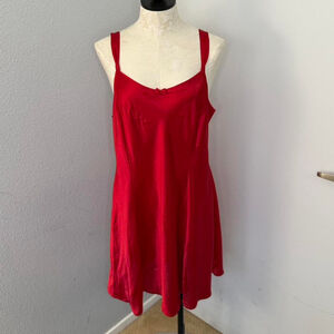 VTG y2k Morgan Taylor Intimates Red Lingerie Slip Dress - 1X